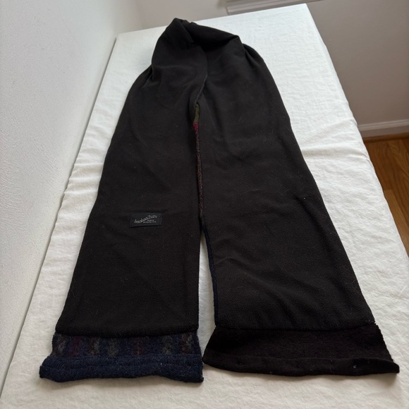 Patchwork Boho Handmade Artisan Lagenlook Upcycled Lambswool Fleece Knit Scarf - Picture 10 of 13